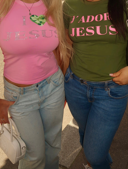 JESUS RHINESTONE TEE